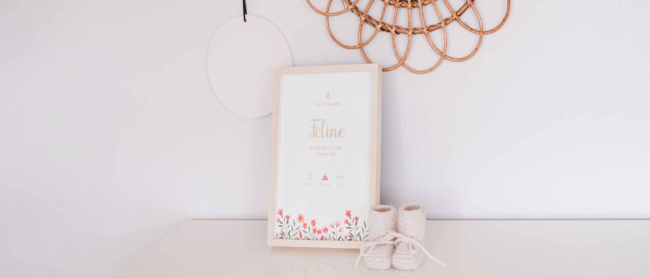 Geboorteposter laten ontwerpen